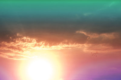 Low angle view of sky during sunset