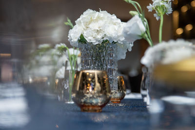 Close-up of ice cream on table