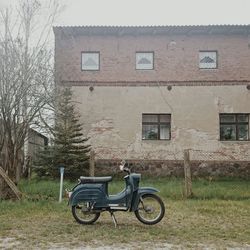 Cars parked in front of building