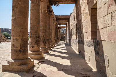 Pillars at philae temple