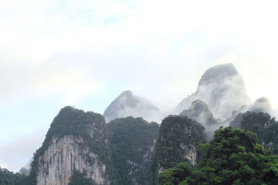 Low angle view of mountain against sky