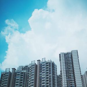 Low angle view of buildings against sky