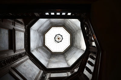 Low angle view of spiral staircase