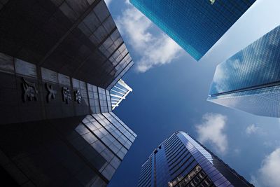 Low angle view of modern building