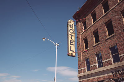 Low angle view of building against clear sky