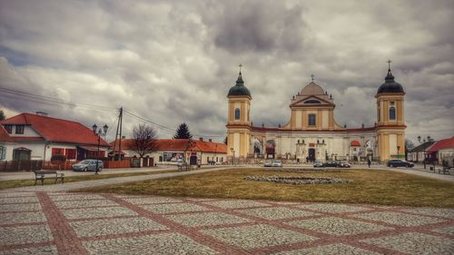 View of cathedral against cloudy sky