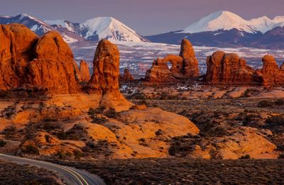 Scenic view of mountain range