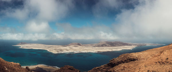 Panoramic view of la graciosa island