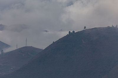 Low angle view of mountain against sky