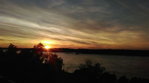 Scenic view of sunset over sea