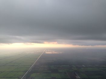 Aerial view of landscape against sky