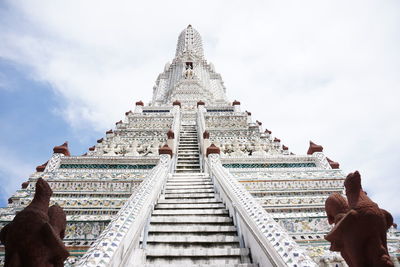 Low angle view of traditional building against sky