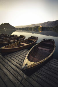 Scenic view of lake against clear sky