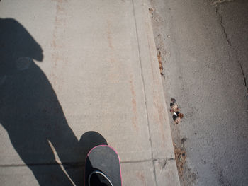 Close-up of shadow on the ground