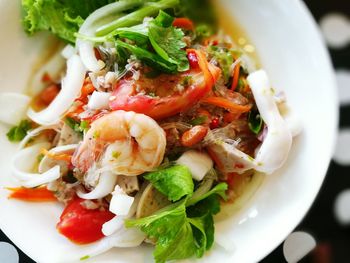 Close-up of salad in plate