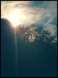 Low angle view of sky at sunset