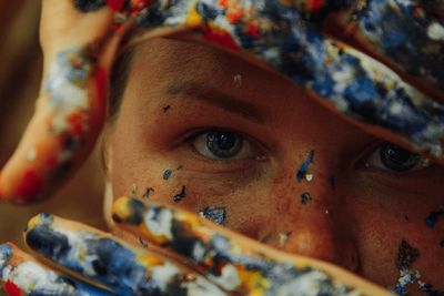 Close-up portrait of young woman