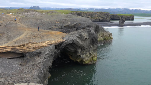 Rock formations on sea shore