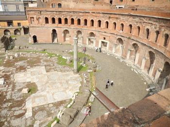 High angle view of historical building