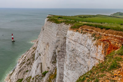 High angle view of sea against sky