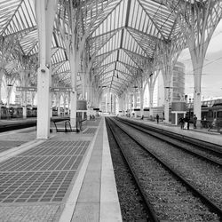 Railroad station platform