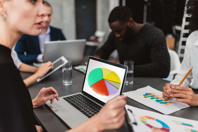 Business colleagues working at office