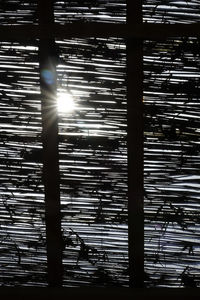 Low angle view of illuminated lamp against sky