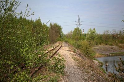 Scenic view of land against sky