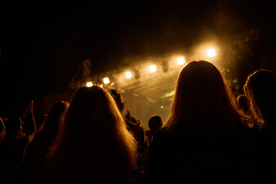Group of people at music concert