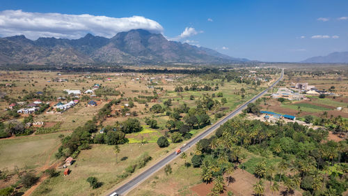 Aerial view of morogoro town