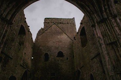 Low angle view of historic building