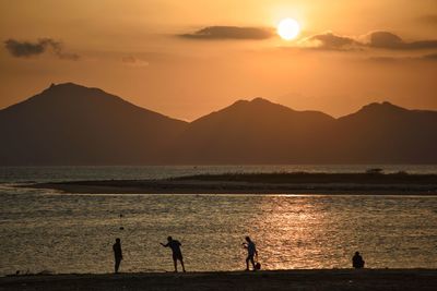 Sunset and anglers