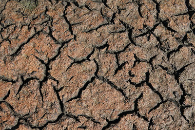 Full frame shot of cracked land