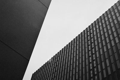 Low angle view of modern buildings against sky