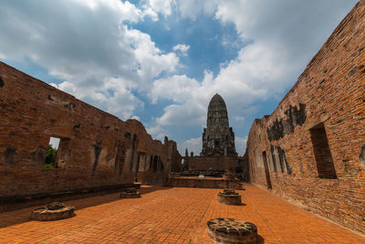 Panoramic view of old building against sky