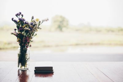 Close-up of vase on table