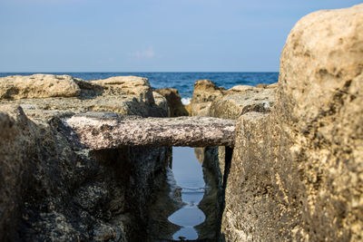 Scenic view of sea against clear sky, malta.