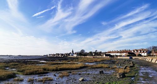 Scenic view of buildings against sky