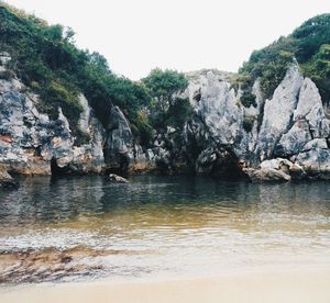 River flowing through rocks