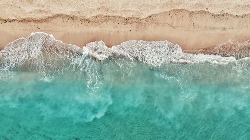 High angle view of sea shore