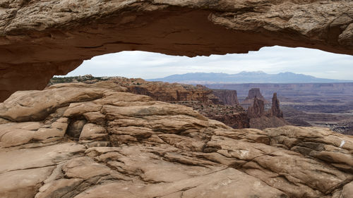 Scenic view of rock formations