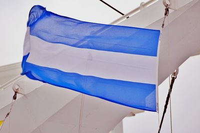 Low angle view of argentinian flag 
