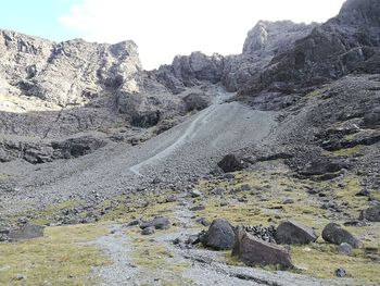 Scenic view of mountain against sky