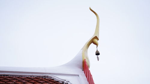 Low angle view of white building against clear sky