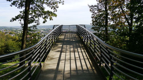 View of skywalk wuppertal wirh light and shadow