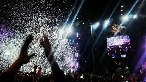 Crowd at music concert