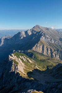 View of the northern grigna from the top of the southern grigna