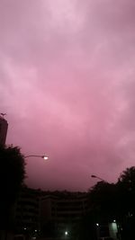 Pink town in city