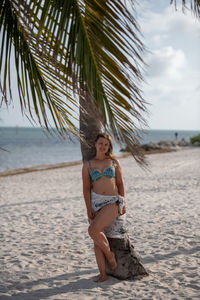 Portrait of woman on beach