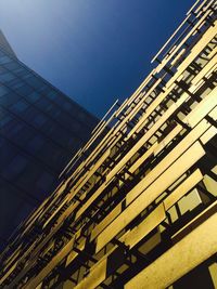 Low angle view of modern building against sky